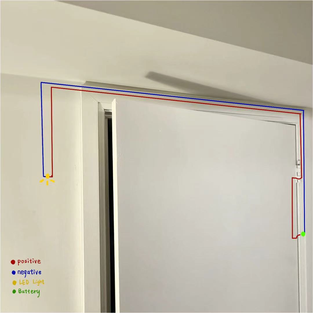 I'm thinking of when the user open the door, it will light on and when the user close the door, it will light off