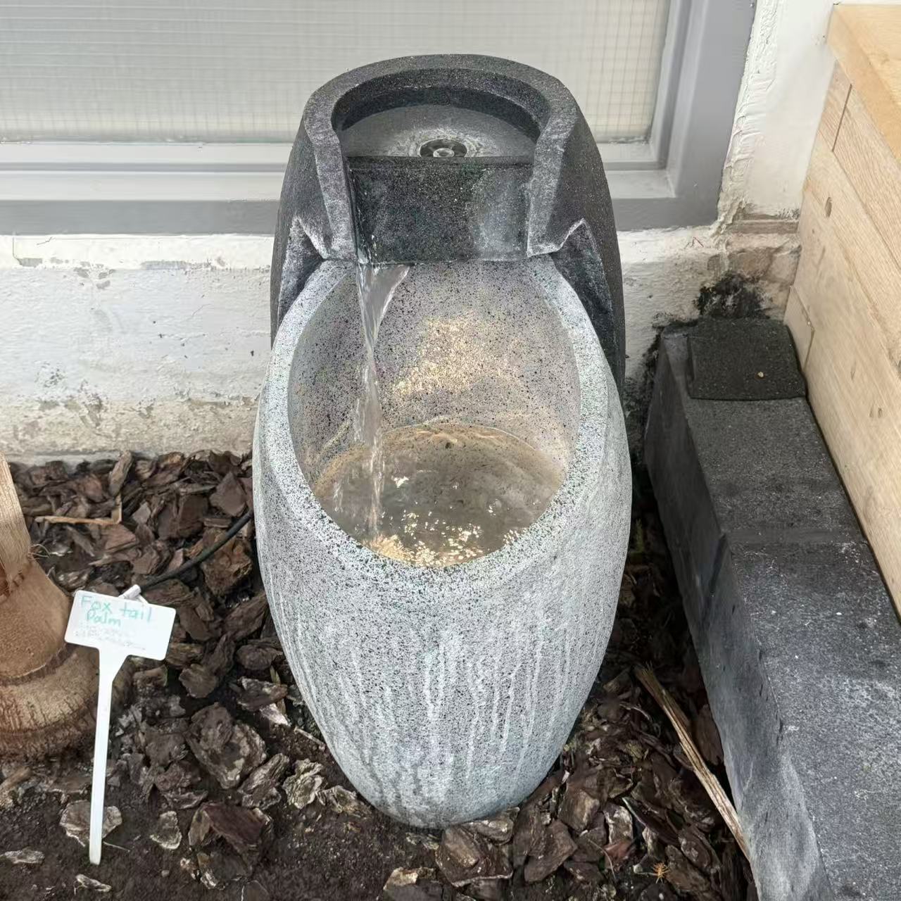 The sound of a water fountain