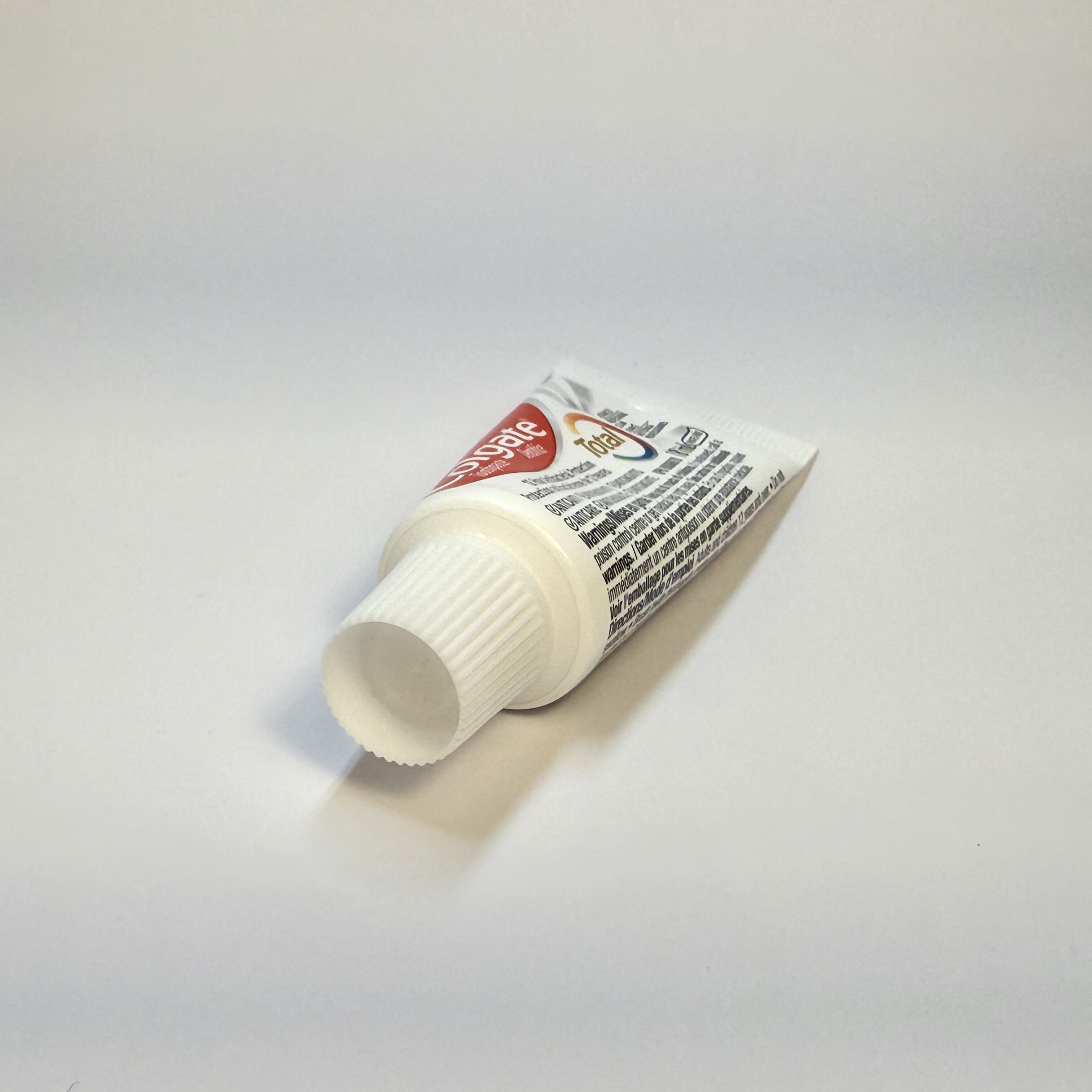 primitive shapes: toothpaste angle 2, front view of lying down position