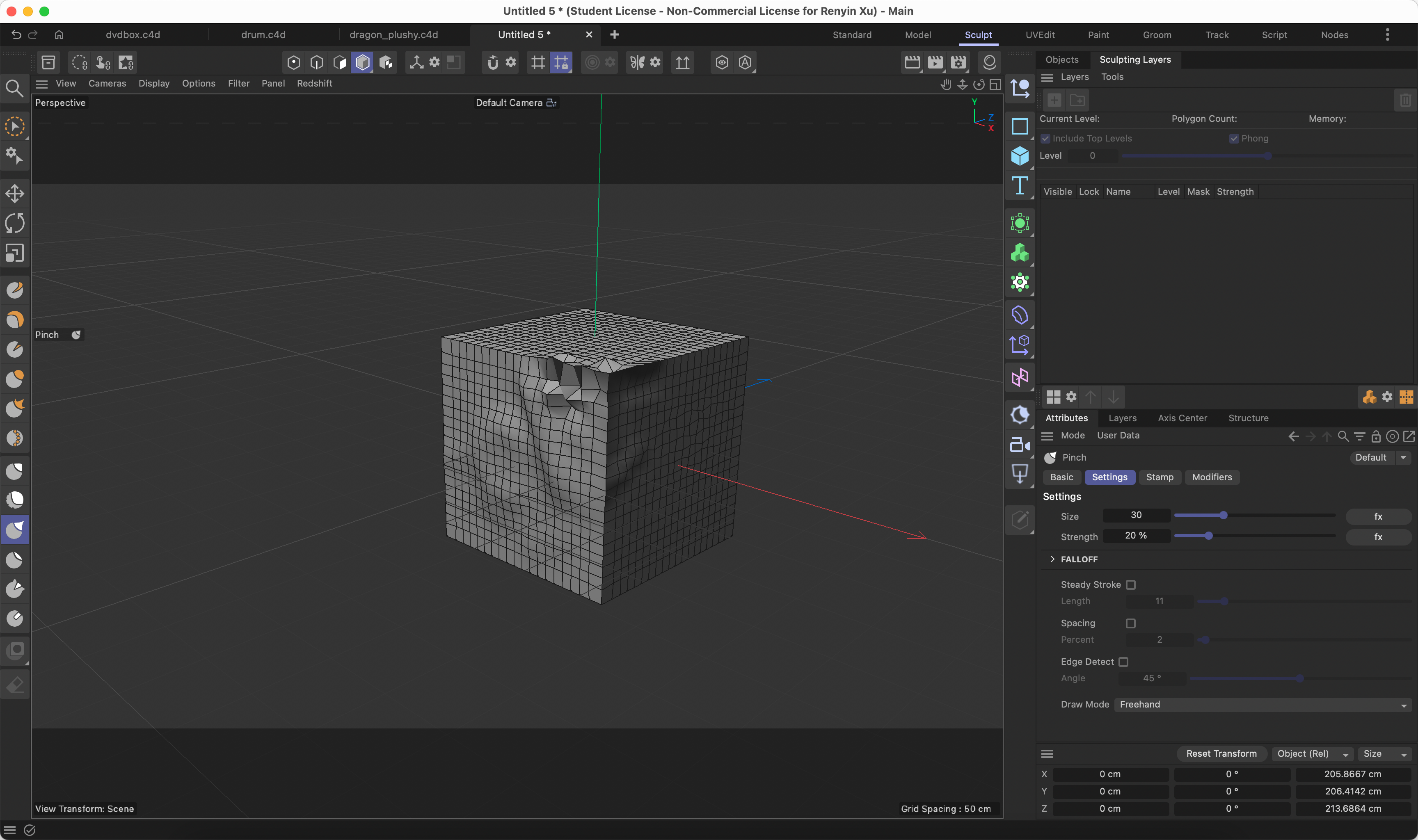 This is what I did follow by the tutorial video using ZBush