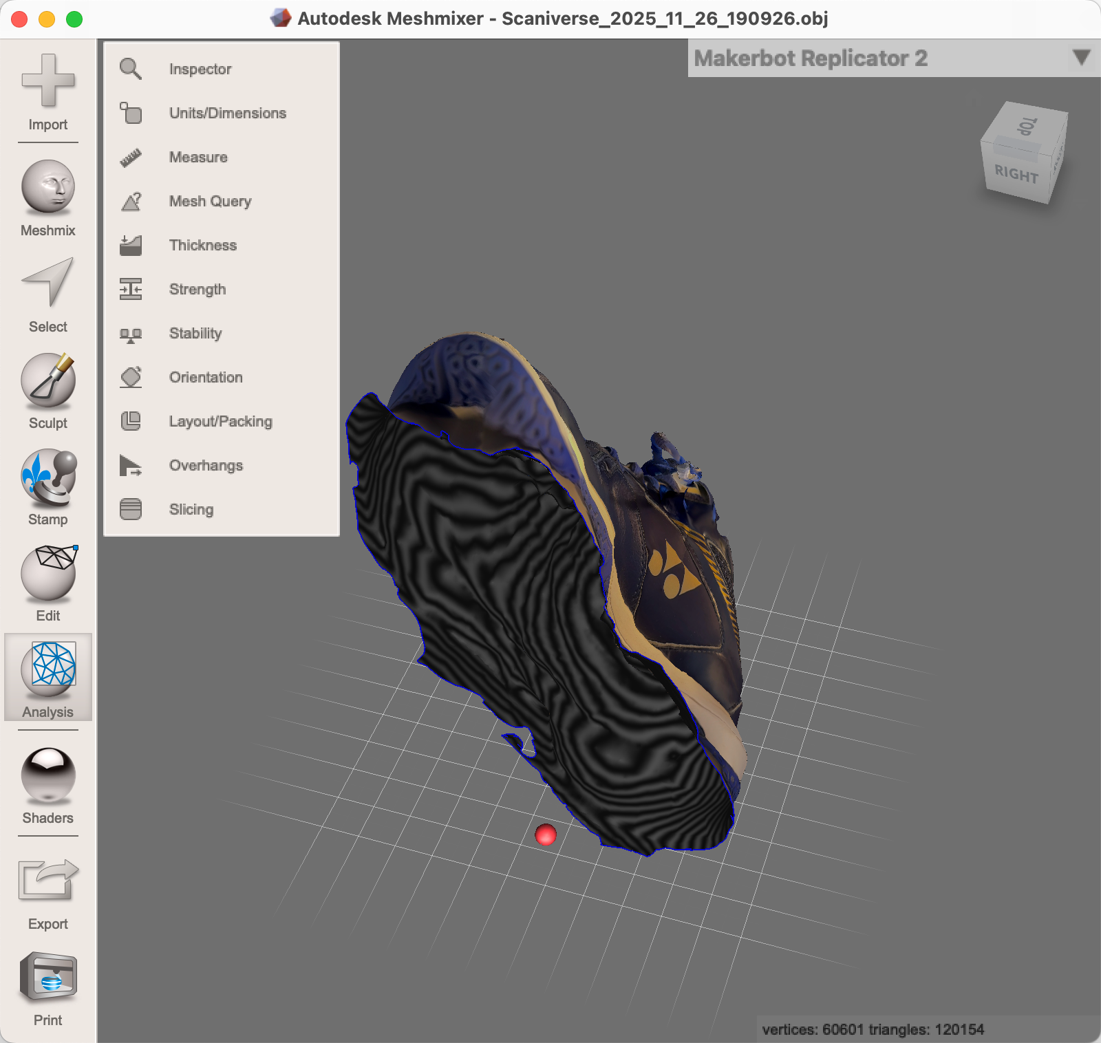 I used Meshmixer but it did not fix my object