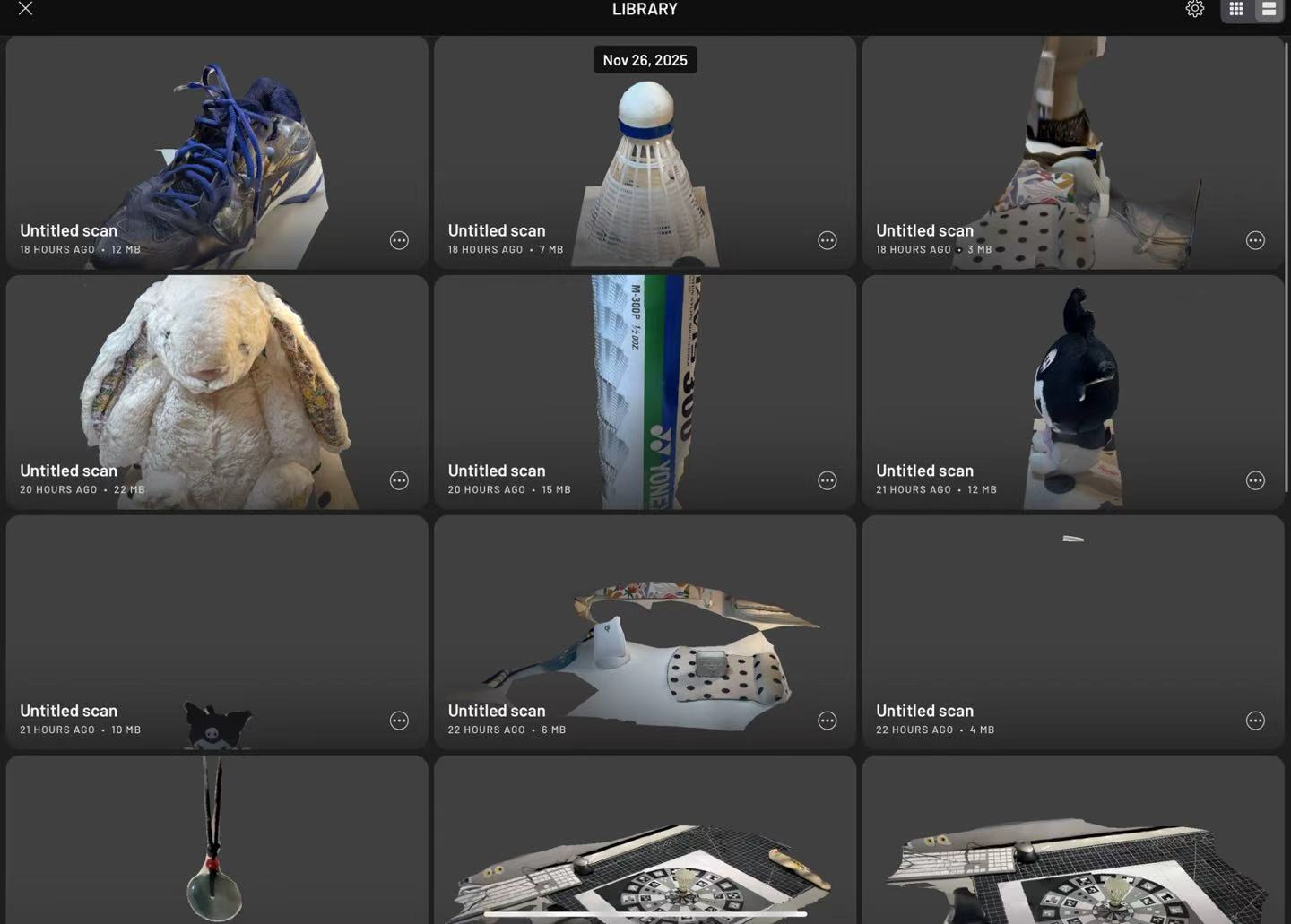 I scan a lot of objects